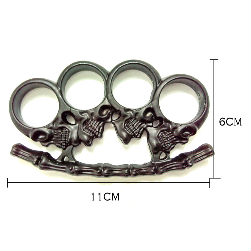 Skeleton Brass Knuckles Street Fighting Knuckle Dusters Powerful Self Defense Weapons