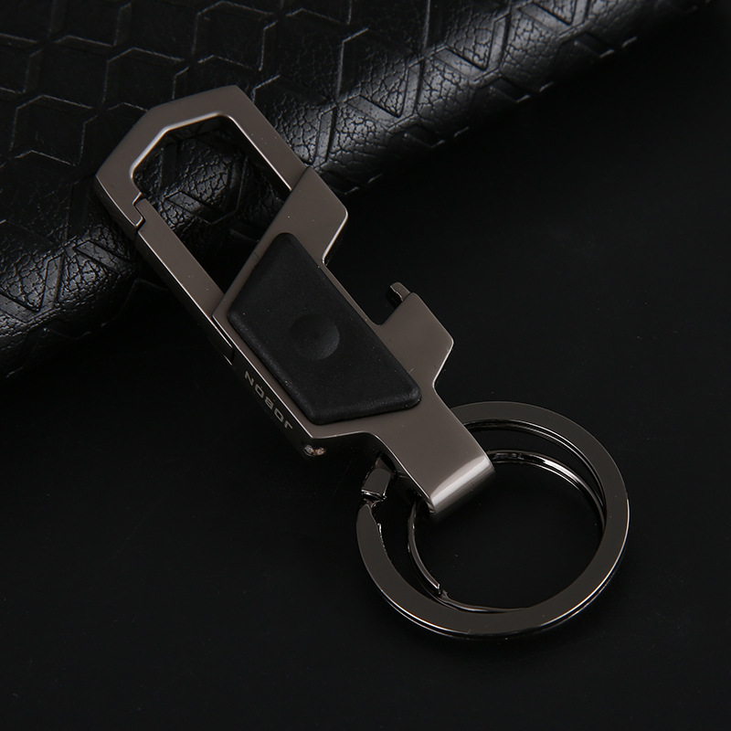 leather key ring men multi-function mens keychain car key ring bottle ...
