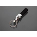 Leather Strap Key Chain Holder with Detachable Keyring
