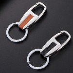 Luxury Business Keychain Leather & Metal Keyring Holder