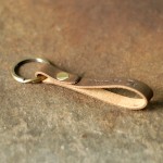 Handmade Retro Keychain Vegetable-Tanned Leather Long Key Ring Holder