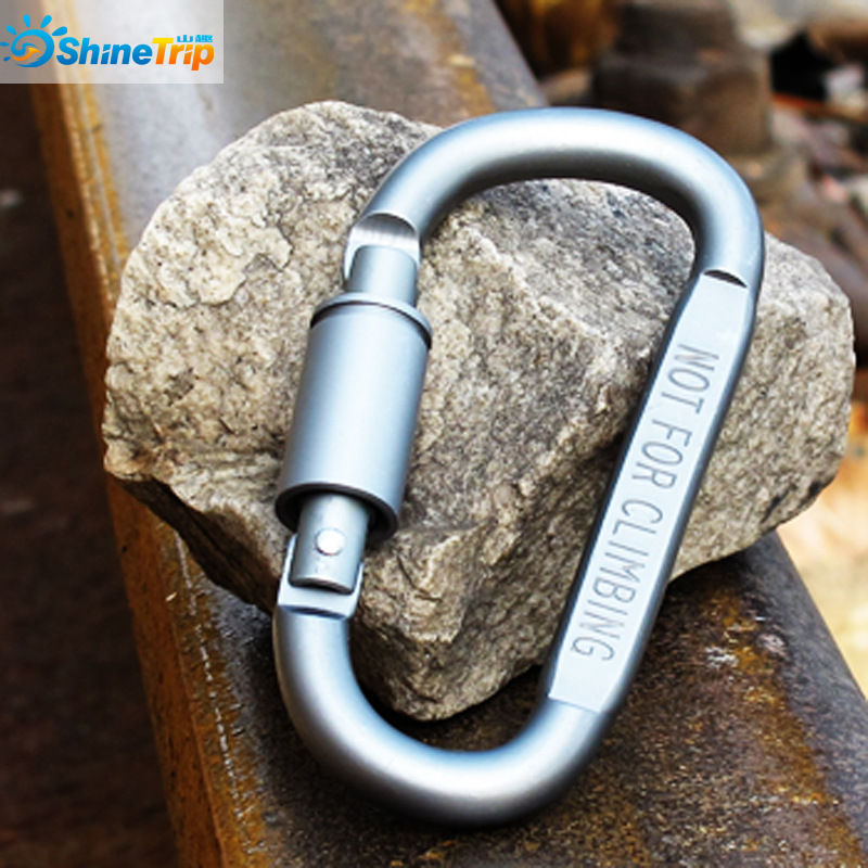 Steel Buckle Carabiner Keychain Key Ring Hook Outdoor Climbing L4U3 