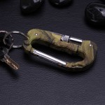 Multi function carabiner keychain tool
