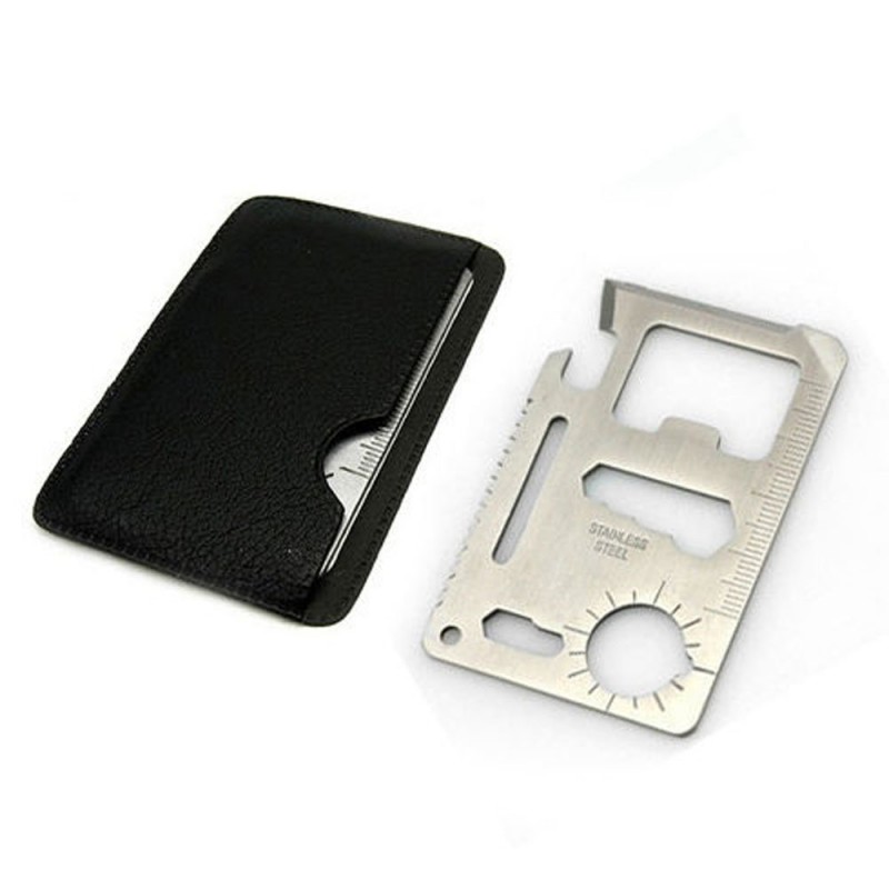 Magnifying Glass Card Multi Tools Pocket Survival Outdoor Camping Travel KF4 